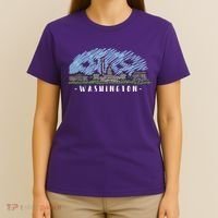 Washington Cartoon Style Illustration T-Shirt thumb 4