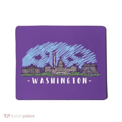 Washington Cartoon Style Illustration Mousepad
