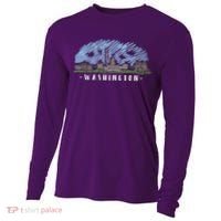 Washington Cartoon Style Illustration Cooling Performance Long Sleeve Crew thumb 0