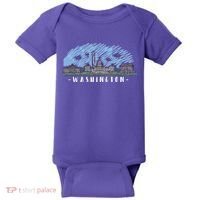 Washington Cartoon Style Illustration Baby Bodysuit thumb 0
