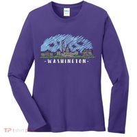 Washington Cartoon Style Illustration Women's Long Sleeve Shirt thumb 0
