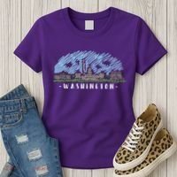 Washington Cartoon Style Illustration Women's T-Shirt thumb 3