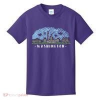 Washington Cartoon Style Illustration Kids T-Shirt thumb 0