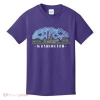 Washington Cartoon Style Illustration Kids T-Shirt thumb 0