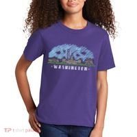 Washington Cartoon Style Illustration Kids T-Shirt thumb 2