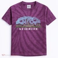 Washington Cartoon Style Illustration Kids Tie-Dye T-Shirt thumb 0