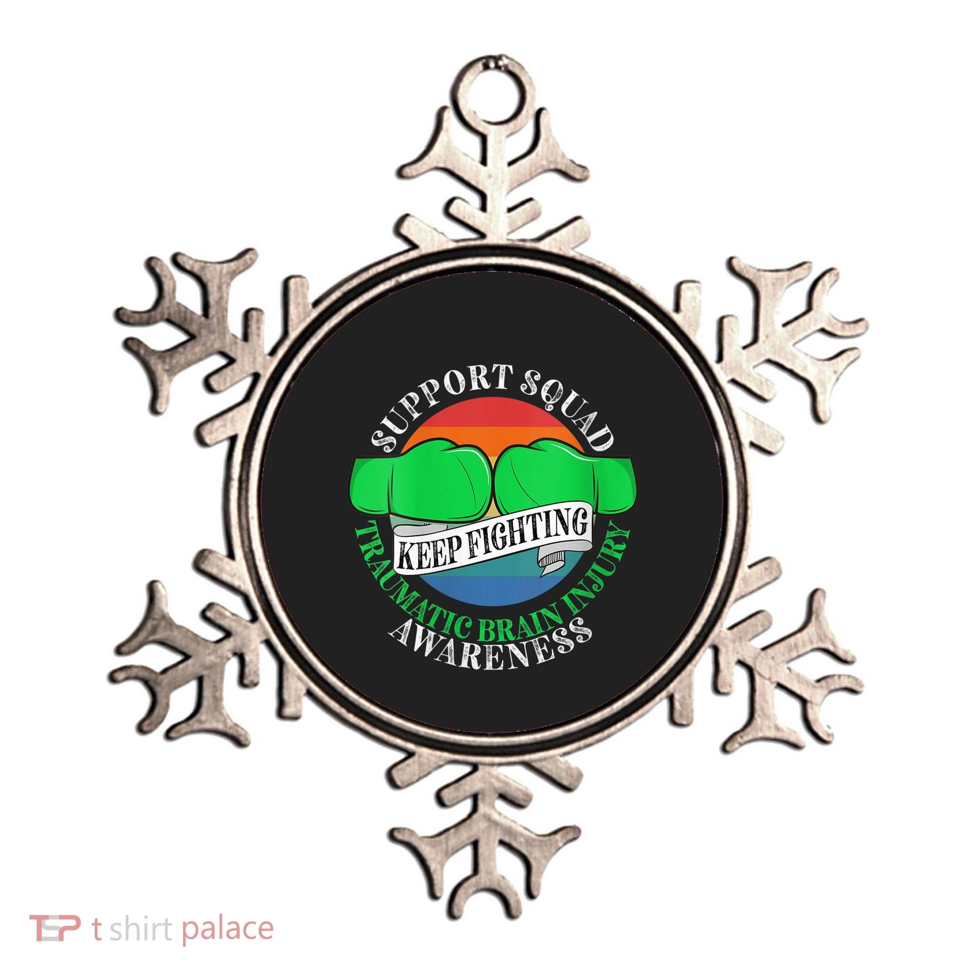 Wo Cancer Support Awareness Squad I TBI Traumatic Brain Injury Ornament