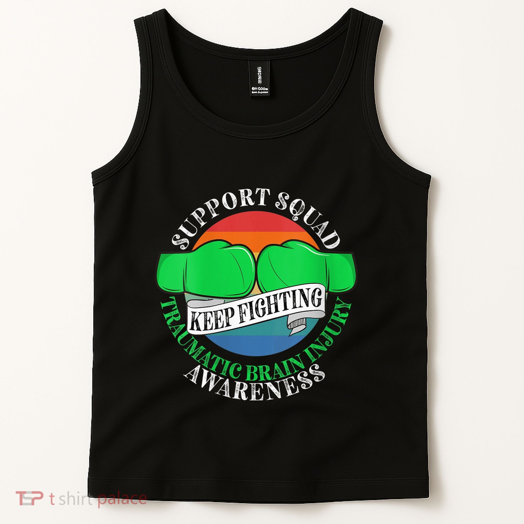Wo Cancer Support Awareness Squad I TBI Traumatic Brain Injury Tank Top