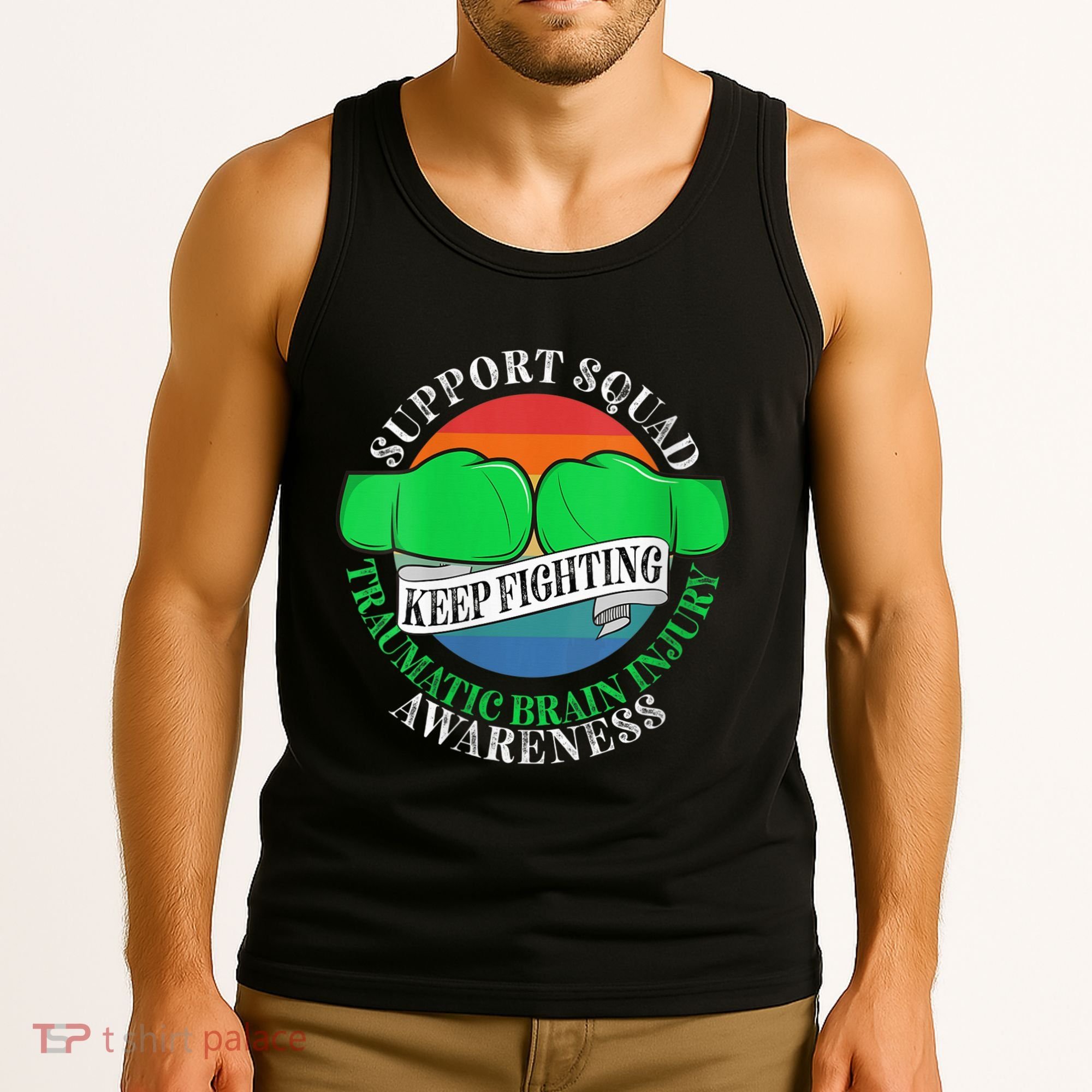 Wo Cancer Support Awareness Squad I TBI Traumatic Brain Injury Tank Top