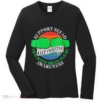 Wo Cancer Support Awareness Squad I TBI Traumatic Brain Injury Women's Long Sleeve Shirt thumb 0