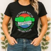 Wo Cancer Support Awareness Squad I TBI Traumatic Brain Injury Women's T-Shirt thumb 2