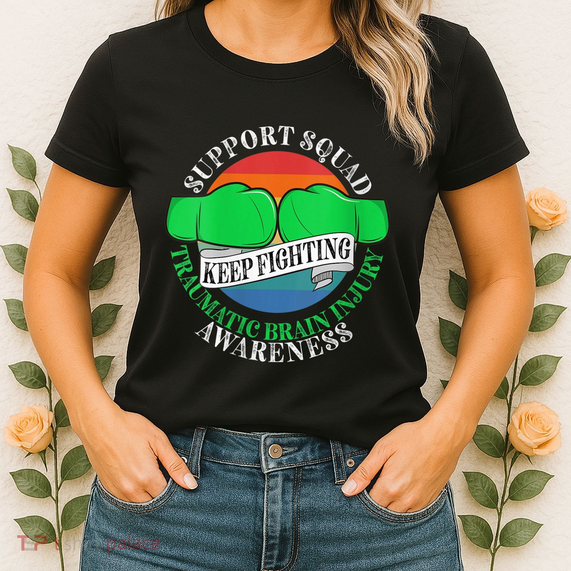 Wo Cancer Support Awareness Squad I TBI Traumatic Brain Injury Women's T-Shirt