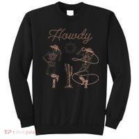 Western Cowboy Skeleton Dancing Howdy Halloween Sweatshirt thumb 0