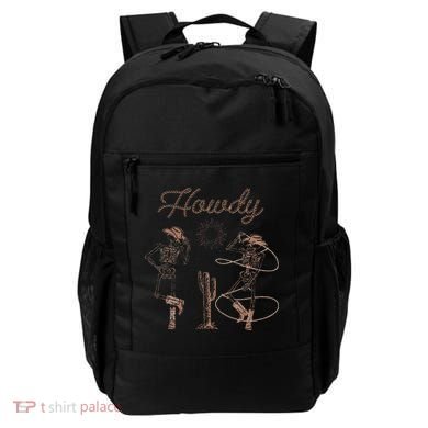 Western Cowboy Skeleton Dancing Howdy Halloween Backpack