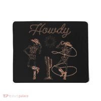 Western Cowboy Skeleton Dancing Howdy Halloween Mousepad thumb 0