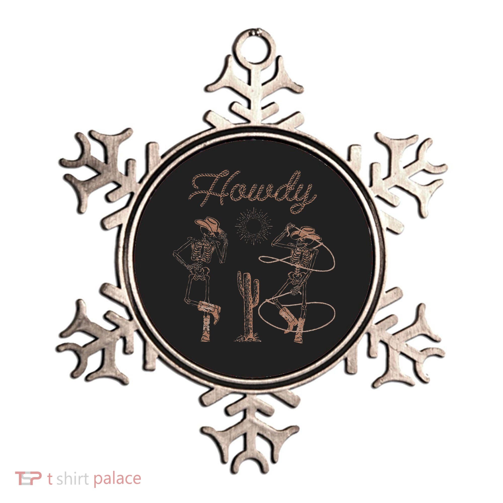 Western Cowboy Skeleton Dancing Howdy Halloween Ornament