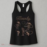 Western Cowboy Skeleton Dancing Howdy Halloween Women's Tank Top thumb 3