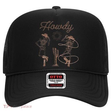 Western Cowboy Skeleton Dancing Howdy Halloween Hat
