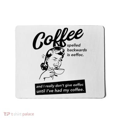 Womens Coffee Spelled Backwards Is Eeffoc Coffee Vintage Design Mousepad