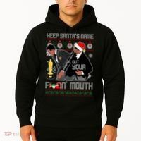 Will Chris Slap Award Show Keep Santa's Name Out Your Mouth Ugly Christmas Hoodie thumb 2