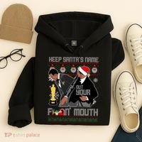Will Chris Slap Award Show Keep Santa's Name Out Your Mouth Ugly Christmas Hoodie thumb 4