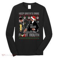Will Chris Slap Award Show Keep Santa's Name Out Your Mouth Ugly Christmas Long Sleeve Shirt thumb 0