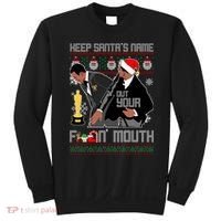 Will Chris Slap Award Show Keep Santa's Name Out Your Mouth Ugly Christmas Sweatshirt thumb 0