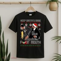 Will Chris Slap Award Show Keep Santa's Name Out Your Mouth Ugly Christmas T-Shirt thumb 2