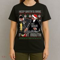 Will Chris Slap Award Show Keep Santa's Name Out Your Mouth Ugly Christmas T-Shirt thumb 4