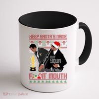 Will Chris Slap Award Show Keep Santa's Name Out Your Mouth Ugly Christmas Coffee Mug thumb 1