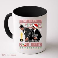 Will Chris Slap Award Show Keep Santa's Name Out Your Mouth Ugly Christmas Coffee Mug thumb 0