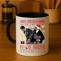 Will Chris Slap Award Show Keep Santa's Name Out Your Mouth Ugly Christmas Coffee Mug thumb 4