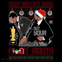 Will Chris Slap Award Show Keep Santa's Name Out Your Mouth Ugly Christmas Coffee Mug thumb 5