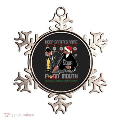 Will Chris Slap Award Show Keep Santa's Name Out Your Mouth Ugly Christmas Ornament
