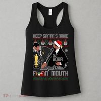 Will Chris Slap Award Show Keep Santa's Name Out Your Mouth Ugly Christmas Women's Tank Top thumb 3