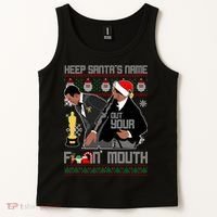 Will Chris Slap Award Show Keep Santa's Name Out Your Mouth Ugly Christmas Tank Top thumb 2