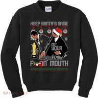 Will Chris Slap Award Show Keep Santa's Name Out Your Mouth Ugly Christmas Kids Sweatshirt thumb 0