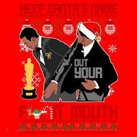 Will Chris Slap Award Show Keep Santa's Name Out Your Mouth Ugly Christmas Santa Hat thumb 1
