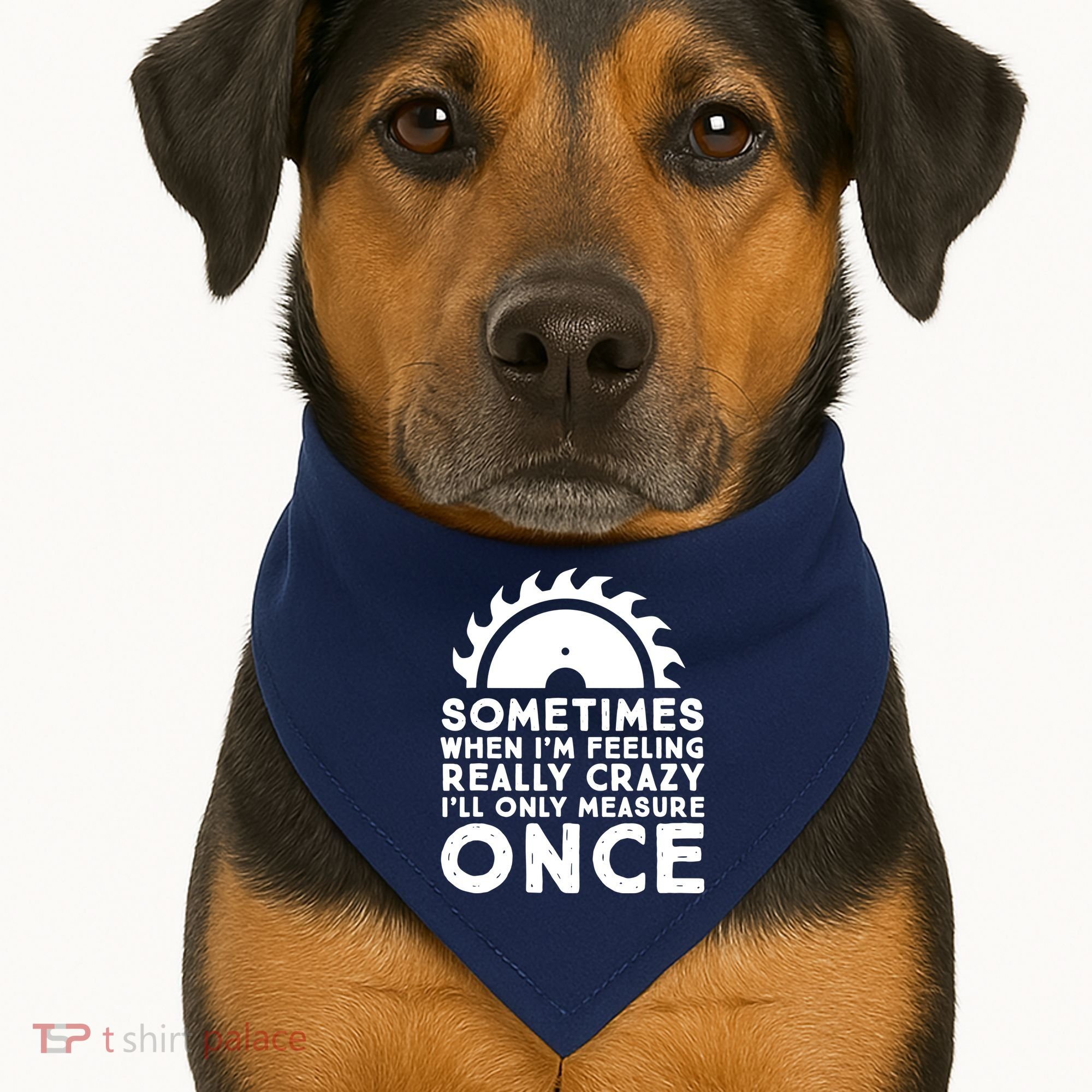 Woodworker Carpenter Saw Measure Once Woodworking USA-Made Doggie Bandana