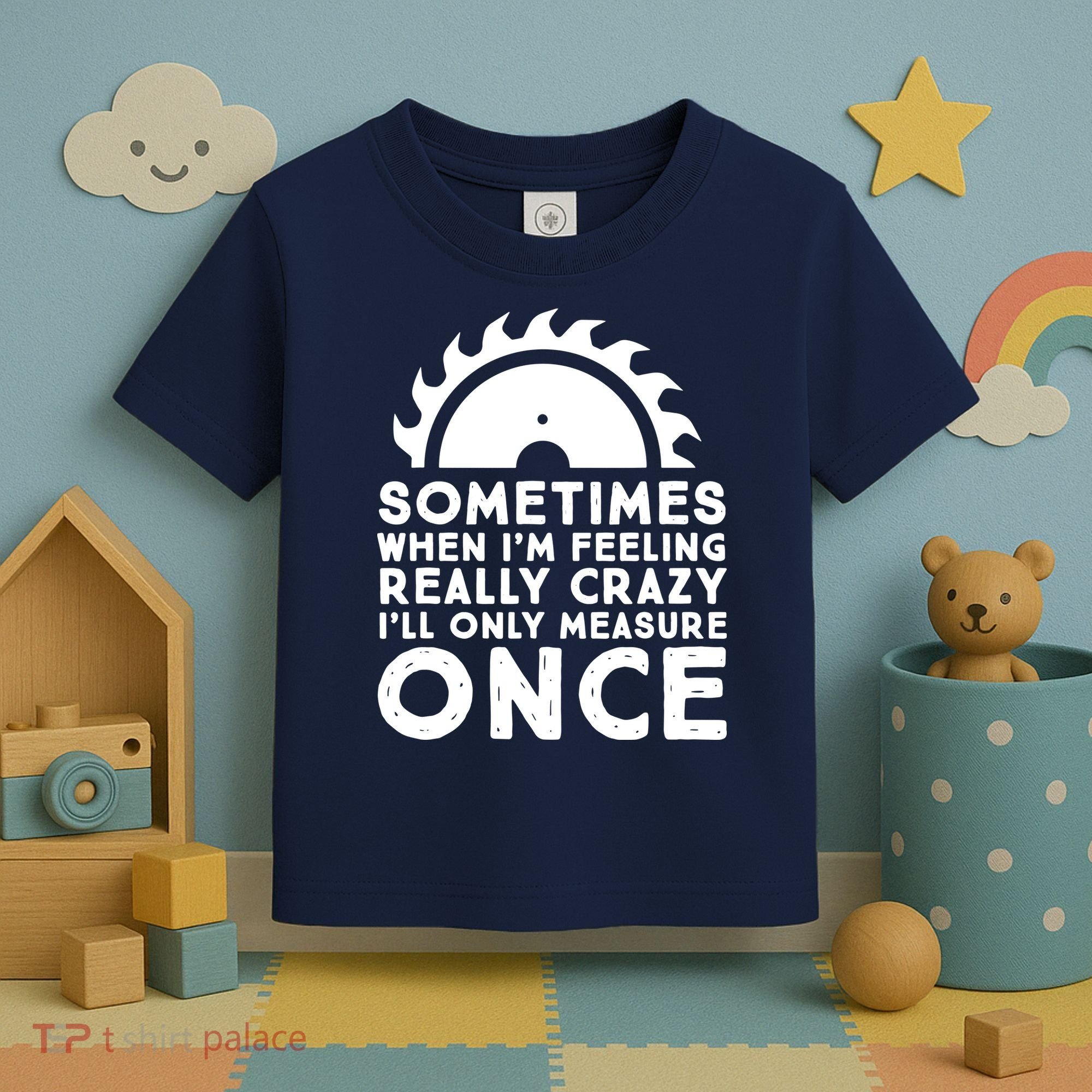 Woodworker Carpenter Saw Measure Once Woodworking Toddler T-Shirt