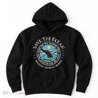 Whale Conservation Save The Ocean Humpback Whale Lover Hoodie thumb 0