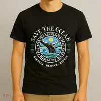 Whale Conservation Save The Ocean Humpback Whale Lover T-Shirt thumb 3