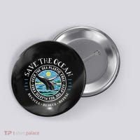 Whale Conservation Save The Ocean Humpback Whale Lover Button thumb 0