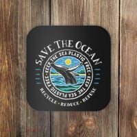 Whale Conservation Save The Ocean Humpback Whale Lover Coaster thumb 0