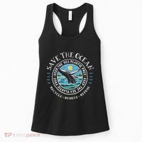 Whale Conservation Save The Ocean Humpback Whale Lover Women's Tank Top thumb 0