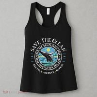 Whale Conservation Save The Ocean Humpback Whale Lover Women's Tank Top thumb 3
