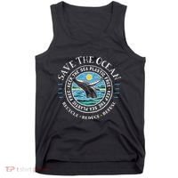 Whale Conservation Save The Ocean Humpback Whale Lover Tank Top thumb 0