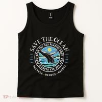 Whale Conservation Save The Ocean Humpback Whale Lover Tank Top thumb 2