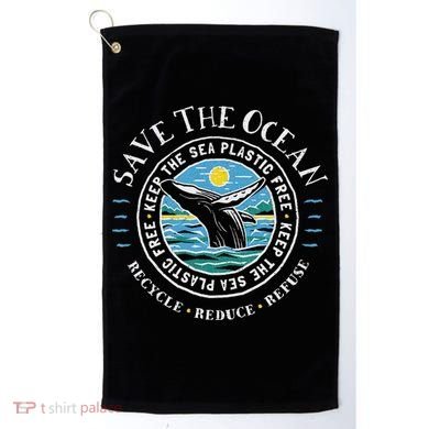 Whale Conservation Save The Ocean Humpback Whale Lover Golf Towel
