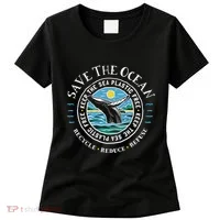 Whale Conservation Save The Ocean Humpback Whale Lover Women's T-Shirt thumb 0